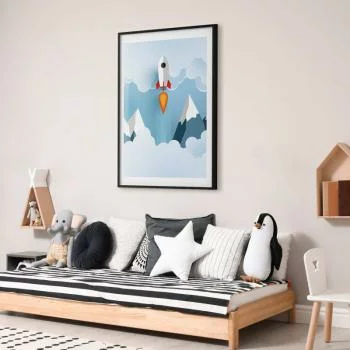 Plakat - Rakieta w chmurach - obrazek 2