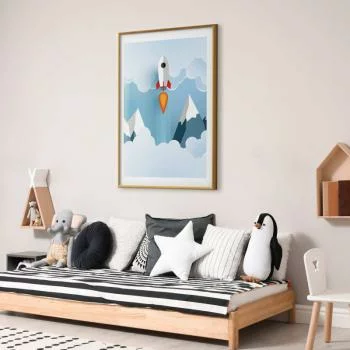 Plakat - Rakieta w chmurach - obrazek 2