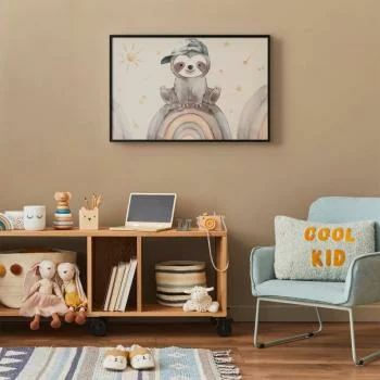 Plakat - Zwierzątko pośród gwiazdek i tęcz - obrazek 2