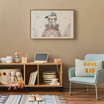 Plakat - Zwierzątko pośród gwiazdek i tęcz - obrazek 2