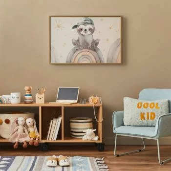 Plakat - Zwierzątko pośród gwiazdek i tęcz - obrazek 2