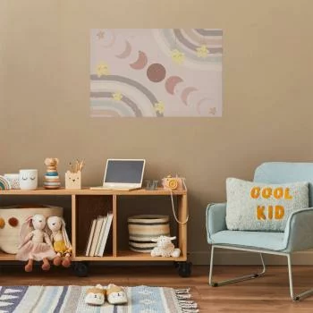 Plakat - Fazy księżyca z tęczą - obrazek 2