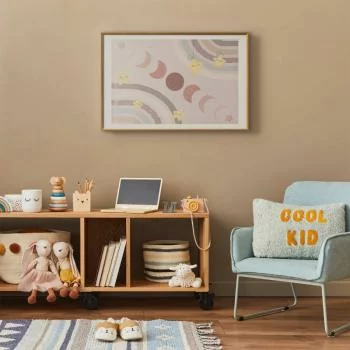 Plakat - Fazy księżyca z tęczą - obrazek 2