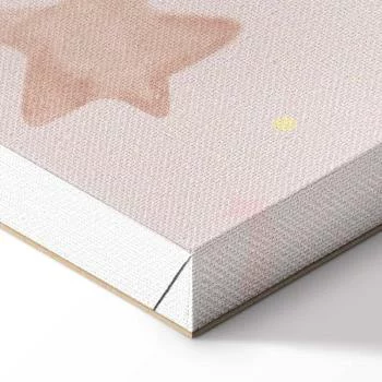 Obraz - Radosne niebo - Żółte wesołe gwiazdki z tęczą na tle faz księżyca na niebie w kolorystyce jasnego beżu - obrazek 8