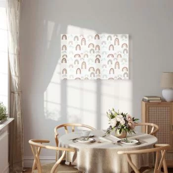 Obraz - Tęcze po burzy - Tęcze różnych wielkości w pastelowej kolorystyce wśród deszczowych chmur w odcieniu szaro-niebieskim - obrazek 7