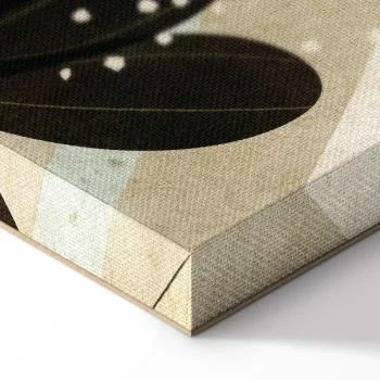 Obraz - Tęcza i słońce u góry - Ptaki w stonowanych barwach latające pośród chmur nad tęczą i różnorodnymi roślinami na jasnym tle - obrazek 8