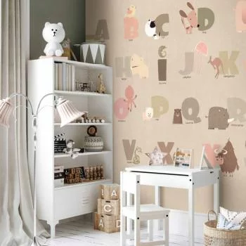 Fototapeta - Beżowe abecadło - obrazek 6