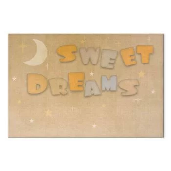 Obraz - Słodkich snów - pastelowy napis w otoczeniu księżyca i gwiazd - obrazek 2