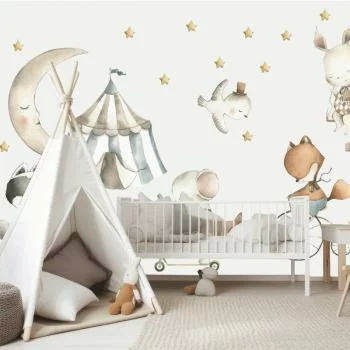 Fototapeta - Zwierzęta dla dzieci (akwarela) - obrazek 2