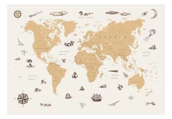 Fototapeta - Mapa wilków morskich - państwa z ilustracjami pirackimi - obrazek 2