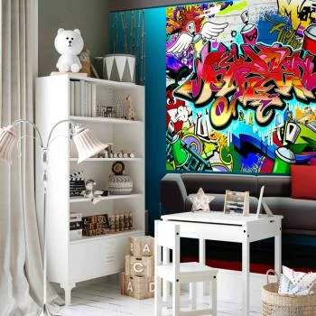 Fototapeta wodoodporna - Street art: czerwony motyw