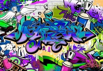 Fototapeta - Graffiti: fioletowy motyw - obrazek 6