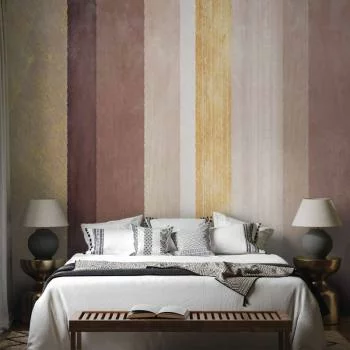 Fototapeta - Pasiasty wzór - abstrakcyjne tło w pasy o różnych kolorach ze złotym - obrazek 5