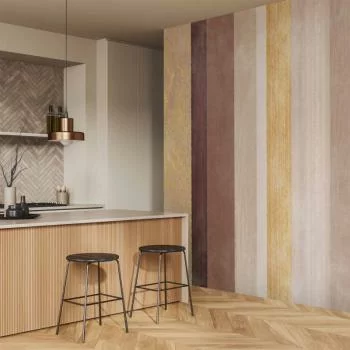 Fototapeta - Pasiasty wzór - abstrakcyjne tło w pasy o różnych kolorach ze złotym - obrazek 5