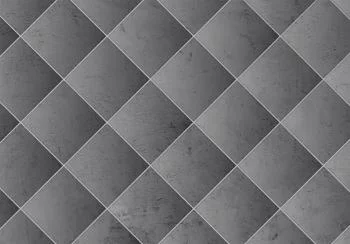 Fototapeta - Szara symetria - geometryczny wzór w deseń z betonu z białymi fugami - obrazek 6