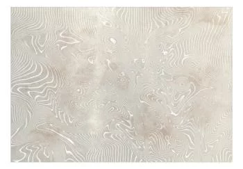 Fototapeta wodoodporna - Lejące kształty - abstrakcyjne beżowo-białe tło w kompozycje we wzory - obrazek 2