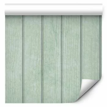 Tapeta - Delikatne Drewno - pionowe pasy w pastelowym odcieniu zieleni - obrazek 2