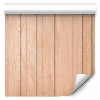 Tapeta - Jasne Drewno - pionowe panele w ciepłym odcieniu beżu - obrazek 2