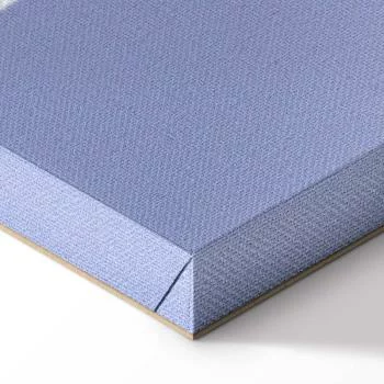 Obraz - Linie i symetria - ekspresyjna biała krata na niebieskim tle - obrazek 8