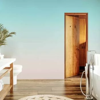 Fototapeta - Letni Poranek - przejście kolorów od jasnoniebieskiego do różowego - obrazek 6