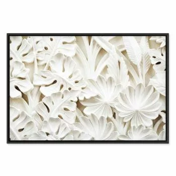 Obraz - Ceramiczne liście (1-częściowy) szeroki - obrazek 2