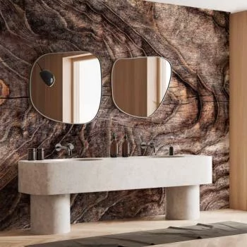 Fototapeta - Znaki czasu - abstrakcyjne tło z pomarszczoną korą starego drzewa - obrazek 6