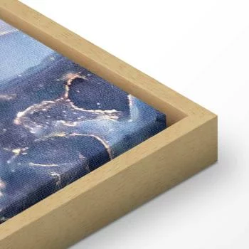 Obraz - Różowo-niebieski marmur - abstrakcyjna akwarela z dodatkiem złota - obrazek 8