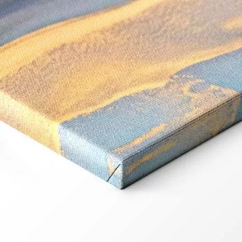 Obraz - Różowo-niebieski marmur - abstrakcyjna akwarela z dodatkiem złota - obrazek 8