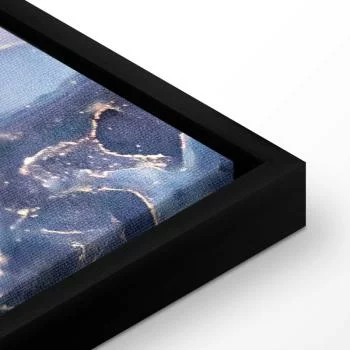 Obraz - Różowo-niebieski marmur - abstrakcyjna akwarela z dodatkiem złota - obrazek 8