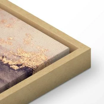 Obraz - Akwarelowa abstrakcja - pudroworóżowy marmur ze złotym akcentem - obrazek 8