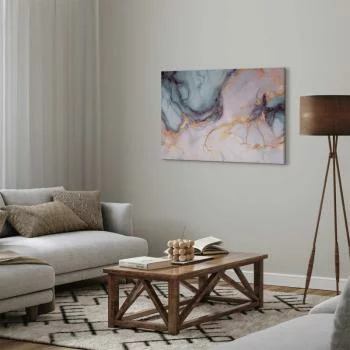 Obraz - Pastelowe kamienie - różowo-niebieskie struktury na bazie marmuru - obrazek 5