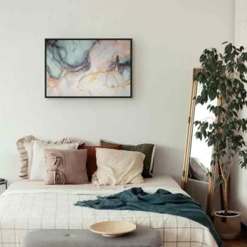 Obraz - Pastelowe kamienie - różowo-niebieskie struktury na bazie marmuru - obrazek 6