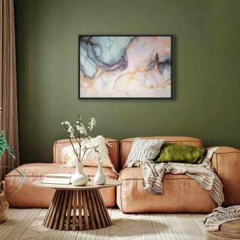 Obraz - Pastelowe kamienie - różowo-niebieskie struktury na bazie marmuru - obrazek 5