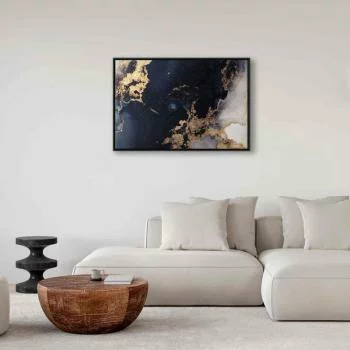 Obraz - Marmur i granat - abstrakcyjny teksturowany wzór inspirowany gwieździstym niebem - obrazek 5