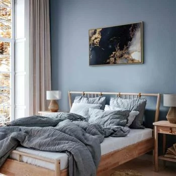 Obraz - Marmur i granat - abstrakcyjny teksturowany wzór inspirowany gwieździstym niebem - obrazek 6