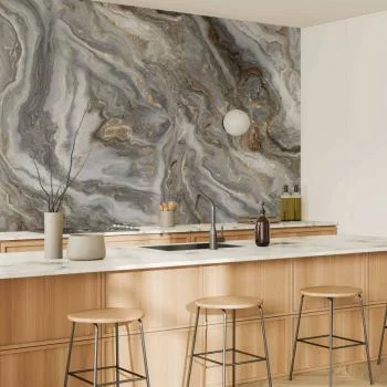 Fototapeta - Kamienne abstrakcje - marmurowe struktury w neautralnych odcieniach - obrazek 5