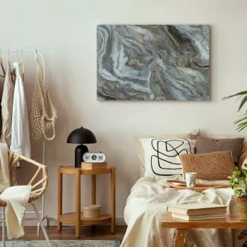 Obraz - Kamienne abstrakcje - marmurowe struktury w neautralnych odcieniach - obrazek 5