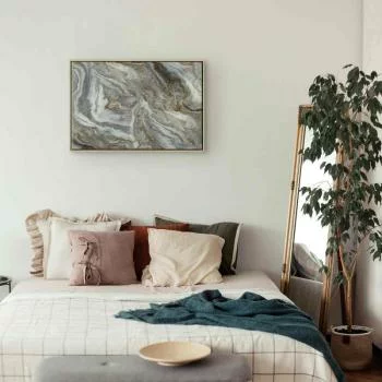 Obraz - Kamienne abstrakcje - marmurowe struktury w neautralnych odcieniach - obrazek 6