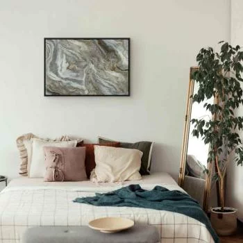 Obraz - Kamienne abstrakcje - marmurowe struktury w neautralnych odcieniach - obrazek 6