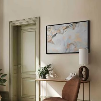 Obraz - Biały kamień - elegancki marmur ze złotymi refleksami - obrazek 5