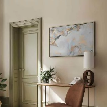 Obraz - Biały kamień - elegancki marmur ze złotymi refleksami - obrazek 5