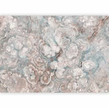 Fototapeta - Marmurowe kwiaty - naturalna struktura kamienia w pastelowych barwach - obrazek 2