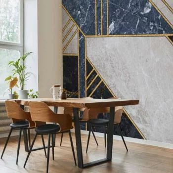 Fototapeta - Wzór wyrazisty w złocie i granacie - obrazek 6