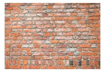 Fototapeta - Loftowy mur - deseń imitujący starą czerwoną cegłę - obrazek 2