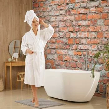 Fototapeta - Loftowy mur - deseń imitujący starą czerwoną cegłę - obrazek 6