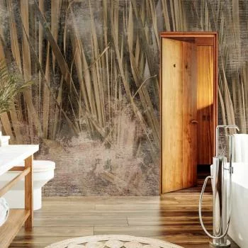 Fototapeta - Suche liście - pejzaż wysokich traw w stylu boho z deseniami z farby - obrazek 6