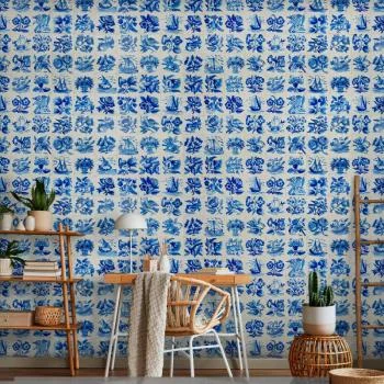 Fototapeta - Płytki azulejos - tradycyjne ceramiczne portugalskie kafle - obrazek 6