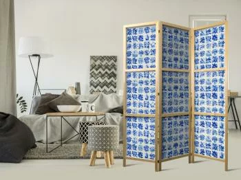 Parawan japoński - Ceramiczne kafelki - tradycyjne portugalskie niebieskie płytki azulejos - obrazek 2