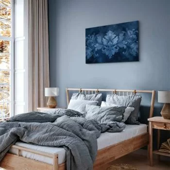 Obraz - Ornament w błękitnych i chłodnych kolorach ciemnoniebieska dekoracja - obrazek 6