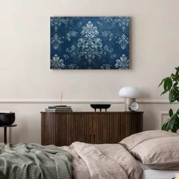 Obraz - Ornament retro dekoracyjny motyw w przetartych błękitach - obrazek 6